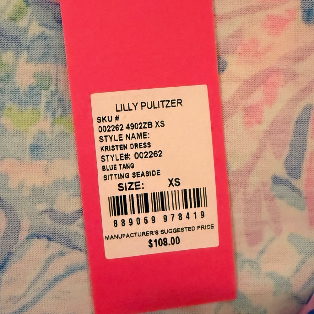 Lilly Pulitzer Kristen Dress Blue Tang Sitting Seaside XS NWT! - Picture 7 of 11